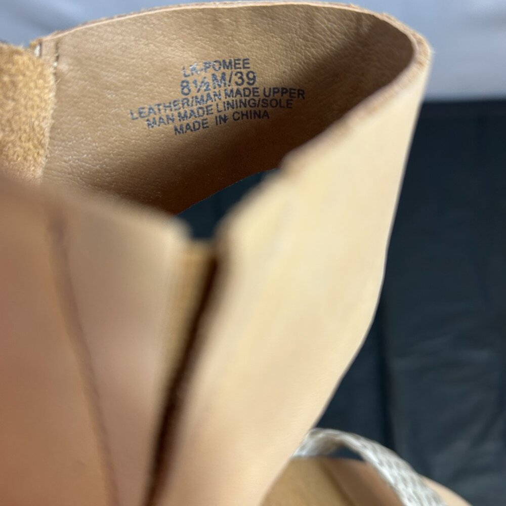 Lucky Brand Pomee heeled sandals with an ankle strap and braided toe strap 8.5 - Picture 5 of 7